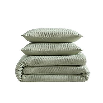Riverbrook Home Warren 4-Piece Waffle Comforter Cover Set with Shams