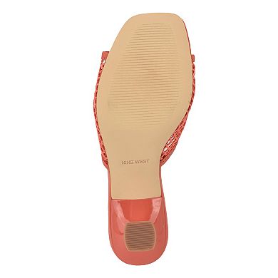 Nine West Cabana Women's Square Toe Slip-On Dress Sandals