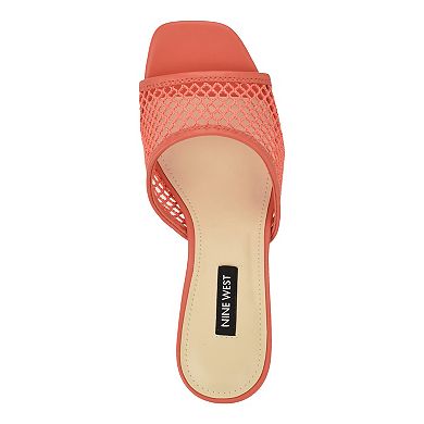 Nine West Cabana Women's Square Toe Slip-On Dress Sandals