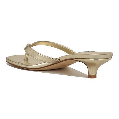 Nine West Cassa Women's Slip-On Kitten Heel Dress Sandals