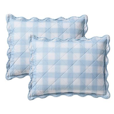 Hallmark Checkered Bliss Scalloped Quilt Set