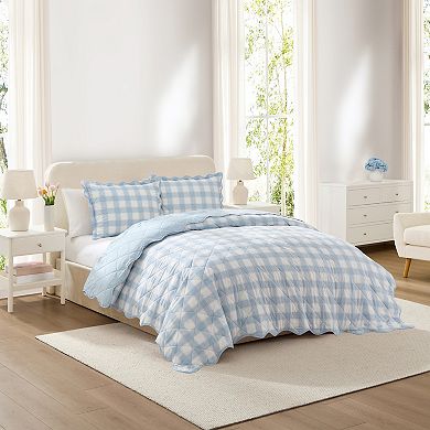 Hallmark Checkered Bliss Scalloped Quilt Set