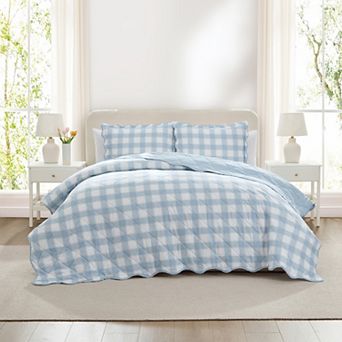 Hallmark Checkered Bliss Scalloped Quilt Set