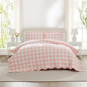 Hallmark Checkered Bliss Scalloped Quilt Set