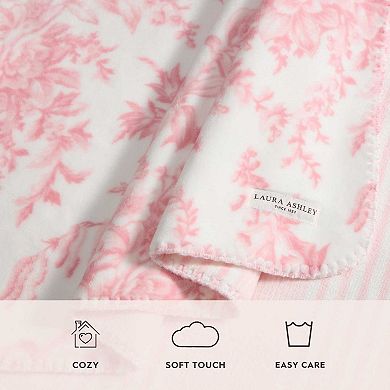 Laura Ashley Floral Print Throw Blanket