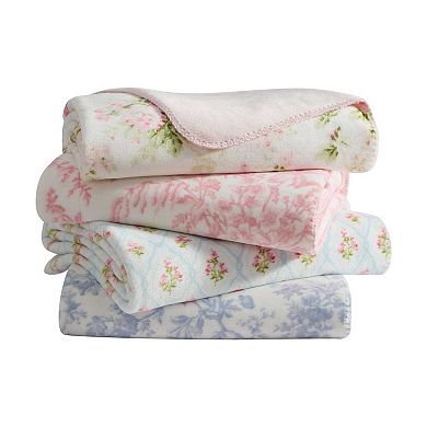 Laura Ashley Floral Print Throw Blanket