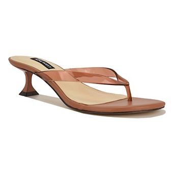 Nine West Crisee Women's Slip-On Kitten Heel Dress Sandals