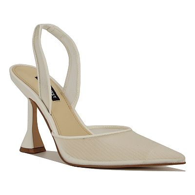 women's dress pumps Nine West Deonne Pump | | Silver Metallic | Size 6.5 covered block heel that keeps you grounded through every meeting Women's Dress Shoes: Heels, Boots,