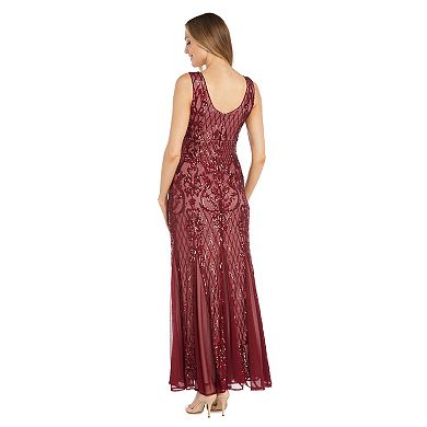 Women's R&M Richards Sleeveless Beaded Dress