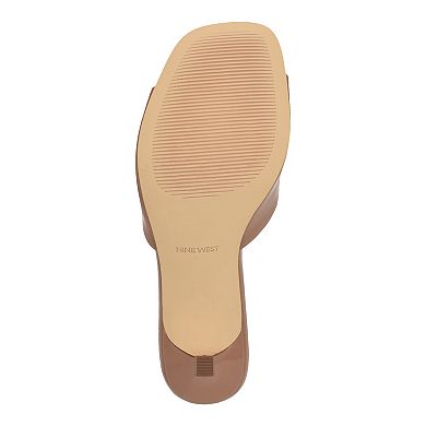 Nine West Lamell Women's Square Toe Slip-On Dress Sandals