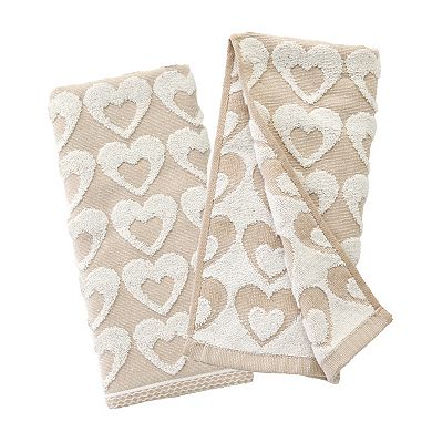 SKL Home Heart 2-Piece Hand Towel Set