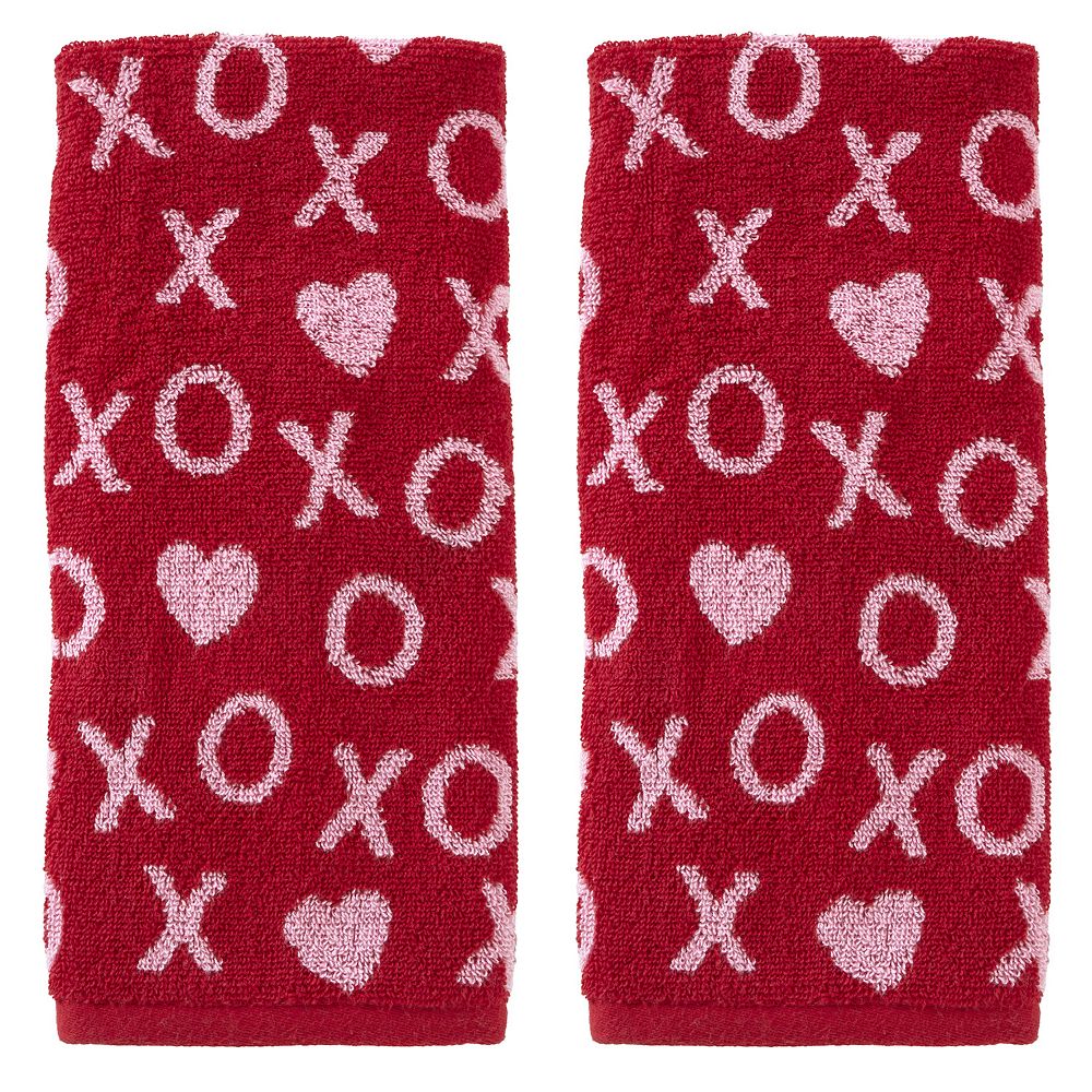 SKL Home X's & O's 2-Piece Hand Towel Set