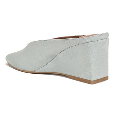 Nine West Lanah Women's Pointed Toe Slip-On Wedge Dress Mules