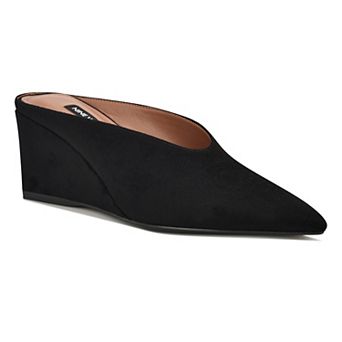 Nine West Lanah Women's Pointed Toe Slip-On Wedge Dress Mules