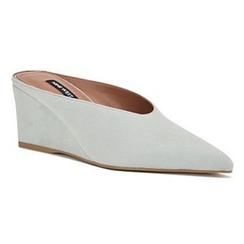 Nine West Lanah Women's Pointed Toe Slip-On Wedge Dress Mules