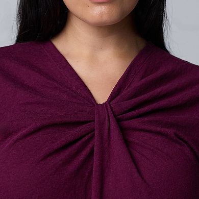 Plus Size Simply Vera Vera Wang Twisted Detail Top