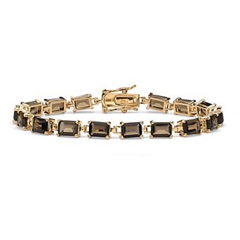 PalmBeach Jewelry Smoky Quartz Tennis Bracelet