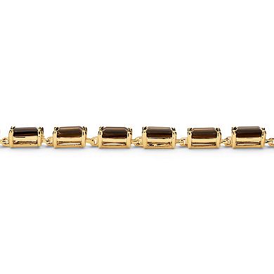 PalmBeach Jewelry Smoky Quartz Tennis Bracelet