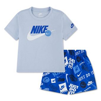 Toddler Boys Nike Printed "Just Do It." Mesh Shorts & Short Sleeve T-Shirt 2 pc Set
