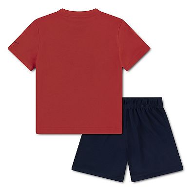 Toddler Boys Nike Baseball Tee & Mesh Shorts 2-Piece Set