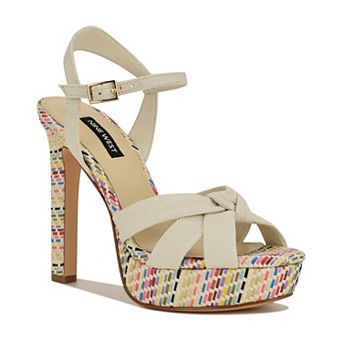 Nine West Windee Women's Round Toe Block Heel Dress Sandals