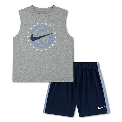 Детский комплект Nike Soccer: майка Dri-FIT и спортивные шорты