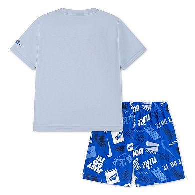 Boys 4-7 Nike Short Sleeve T-Shirt & Printed Shorts 2-Piece Set