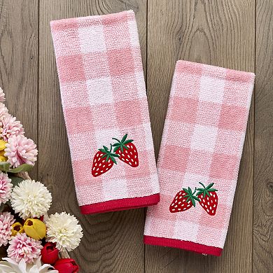 SKL Home Buffalo 2-Piece Plaid Strawberry Towel