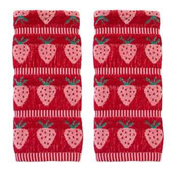 SKL Home 2 pc Strawberry Jacquard Towel