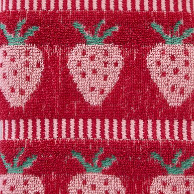 SKL Home 2-Piece Strawberry Jacquard Towel