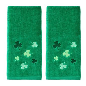 SKL Home Tossed Shamrocks 2 pc Hand Towel Set