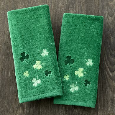 SKL Home Tossed Shamrocks 2-Piece Hand Towel Set