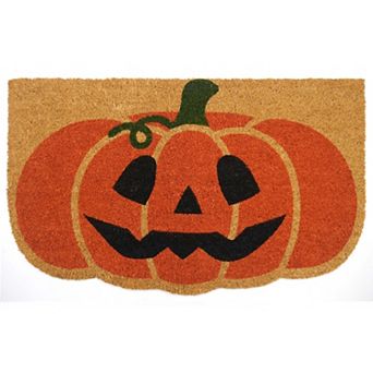 Celebrate Together™ Halloween Jack-O'-Lantern Shaped Coir Doormat