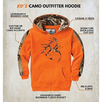 Big Kids Legendary Whitetails Outfitter Camo Hoodie Sweatshirt