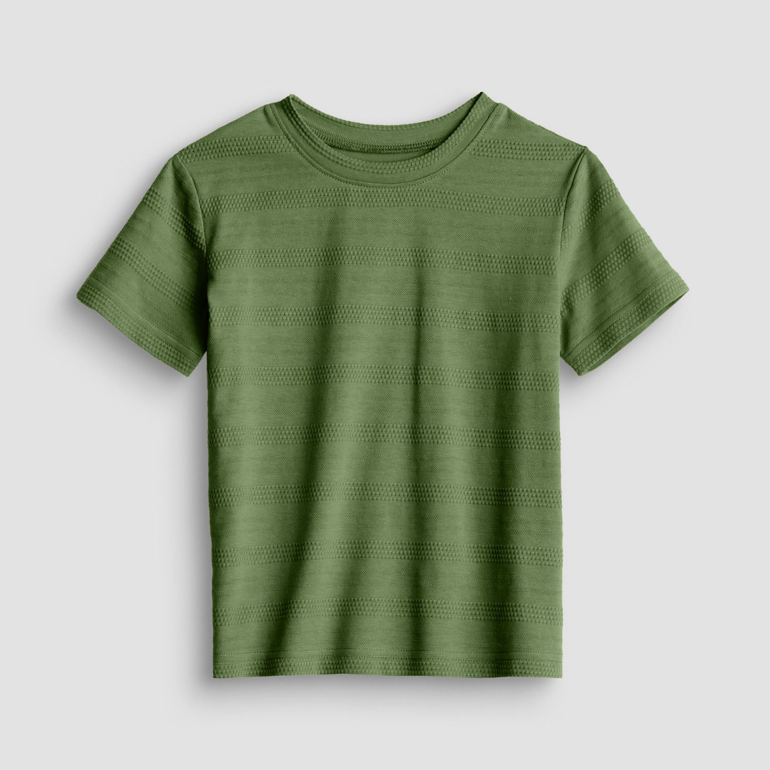 Детская футболка Jumping Beans Essential Texture в полоску, цвет: Оливковый