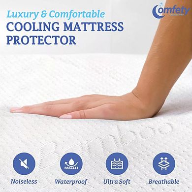 Mattress Protector, Ultra Soft Mattress Cover - Hypoallergenic, Breathable, Crinkle Free & Noiseless