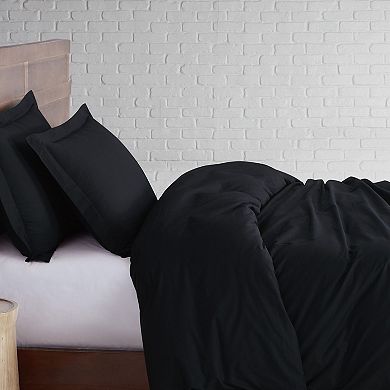Cannon Solid Percale Duvet Cover Set with Shams