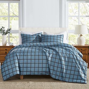 Cannon Luka Grid Duvet Cover Set with Shams