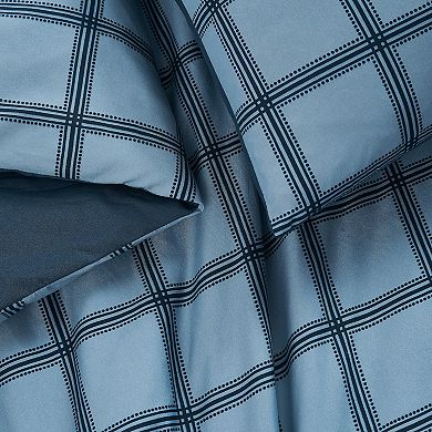 Cannon Luka Grid Duvet Cover Set with Shams