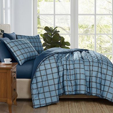 Cannon Luka Grid Duvet Cover Set with Shams