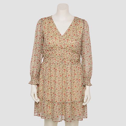 Женские платья LC Lauren Conrad Plus Size LC Lauren Conrad Balloon Sleeve Empire Mini Dress