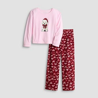Girls 4-18 Cuddl Duds® Long Sleeve Pajama Top & Pajama Bottoms Set in Regular & Plus Size