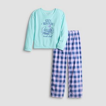 Girls 4-16 Cuddl Duds® Adaptive Long Sleeve Pajama Top & Pajama Bottoms Set
