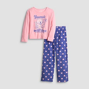 Girls 4-16 Cuddl Duds® Adaptive Long Sleeve Pajama Top & Pajama Bottoms Set