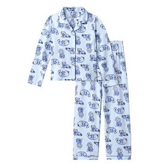 Girl's 6-16 Cuddl Duds® Long Sleeve Pajama Shirt & Pajama Bottoms Set