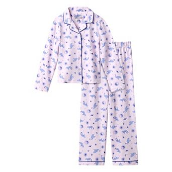 Girl's 6-16 Cuddl Duds® Long Sleeve Pajama Shirt & Pajama Bottoms Set