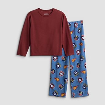 Boys 6-16 Cuddl Duds® Fleece 2 pc Long Sleeve Pajama Top & Pajama Bottoms Set