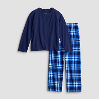 Boys 6-16 Cuddl Duds® Adaptive 2 pc Fleece Pajama Long Sleeve Top & Pajama Bottoms Set