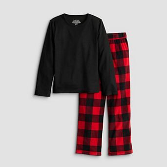 Boys 6-16 Cuddl Duds® Adaptive 2 pc Fleece Pajama Long Sleeve Top & Pajama Bottoms Set