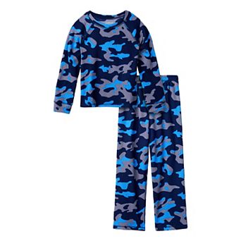 Boys 6-16 Cuddl Duds® Waffle Thermal Long Sleeve Pajama Set
